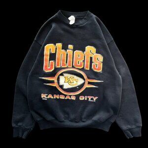 VINTAGE 1993 OLD ENGLISH GRADIENT KC CHIEFS SWEATSHIRT